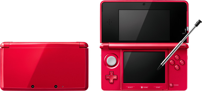 3DS レッド - 携帯用ゲーム本体